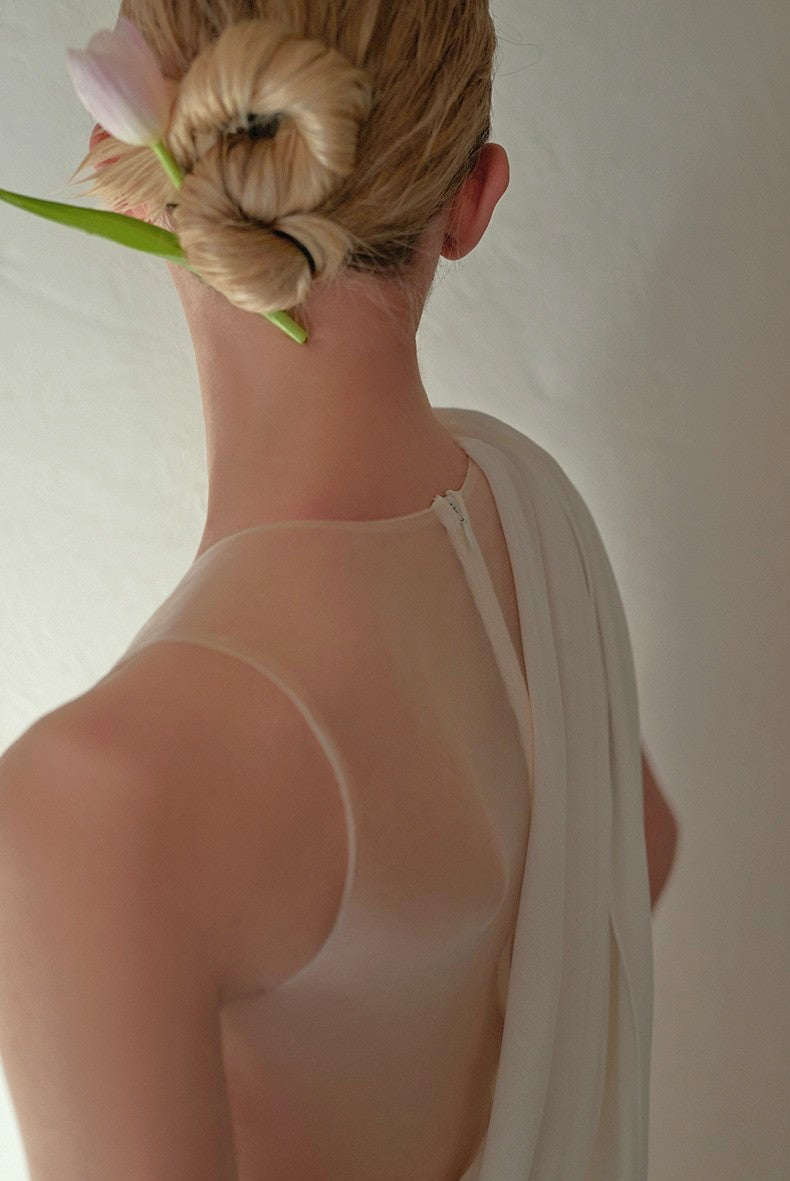 SelenaHuanStudio One-Shoulder Satin Wedding Dress, product view 6.