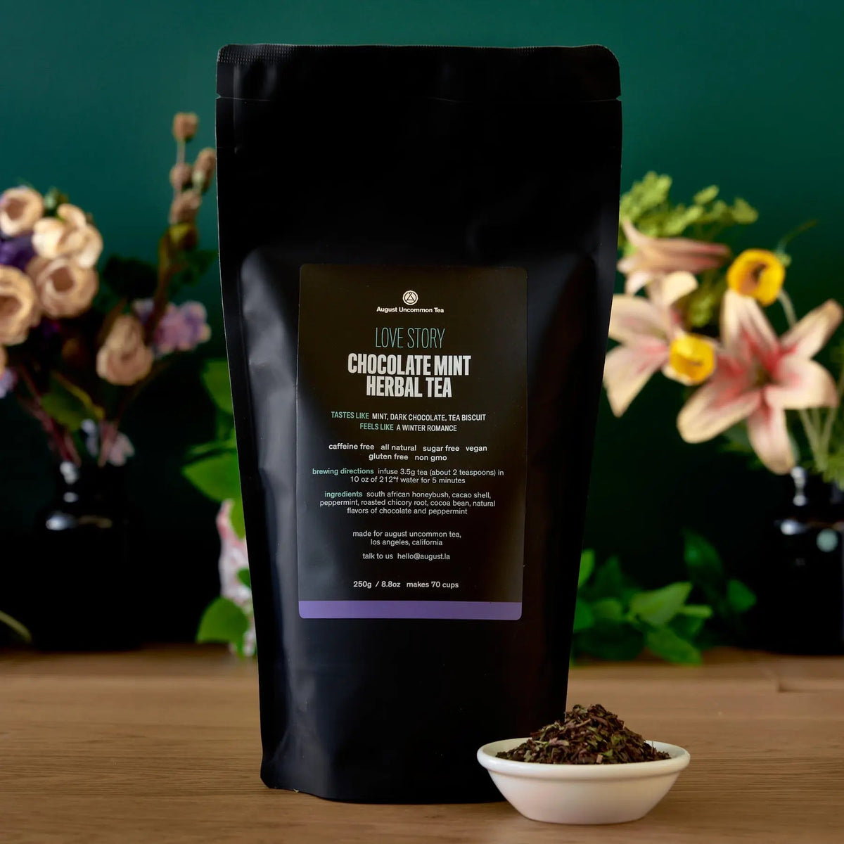 Historia de Amor - Té de Hierbas de Chocolate y Menta (Sin Cafeína)