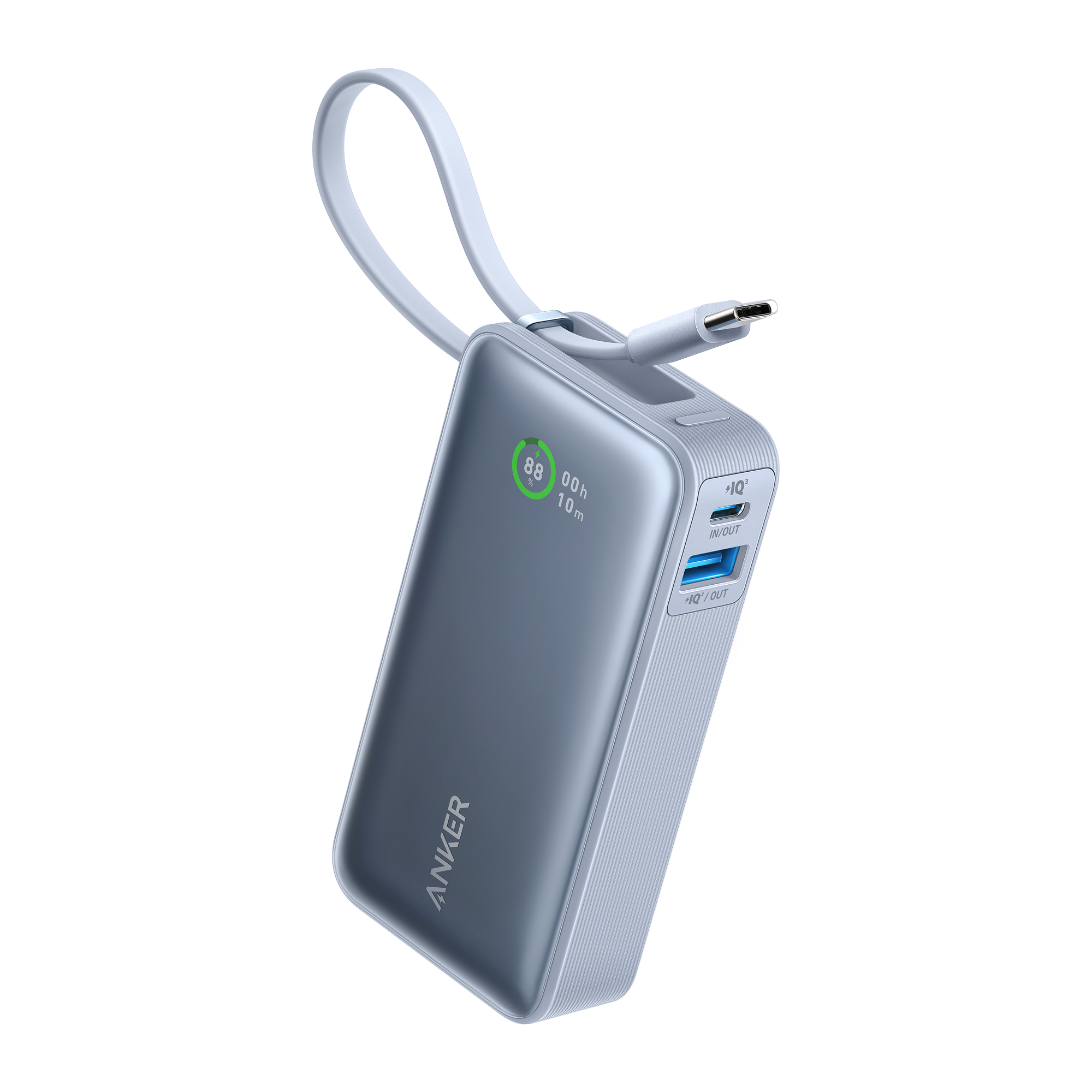 Batterie externe Anker Nano (30W, câble USB-C intégré)