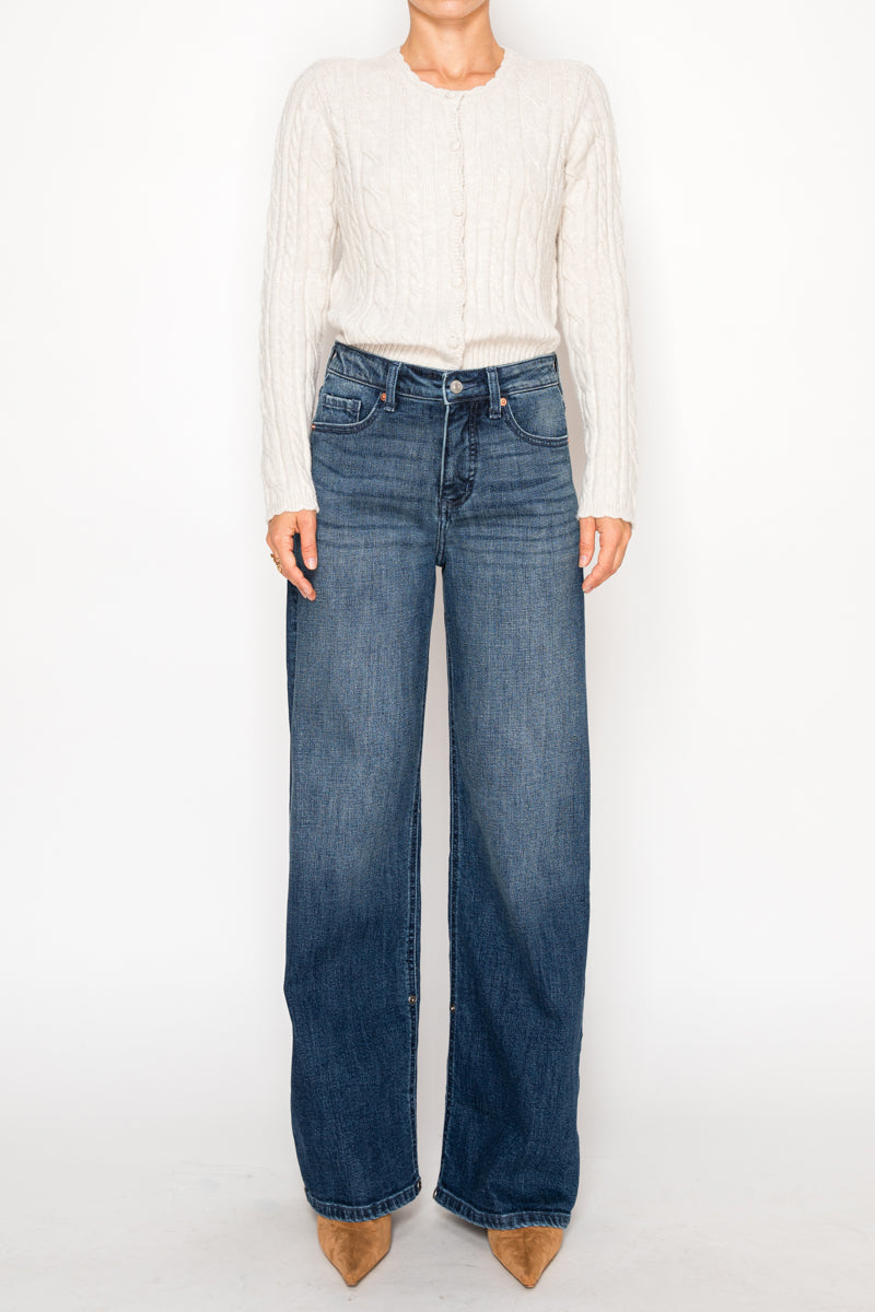 Tummy Control High Rise A-Wide Jeans