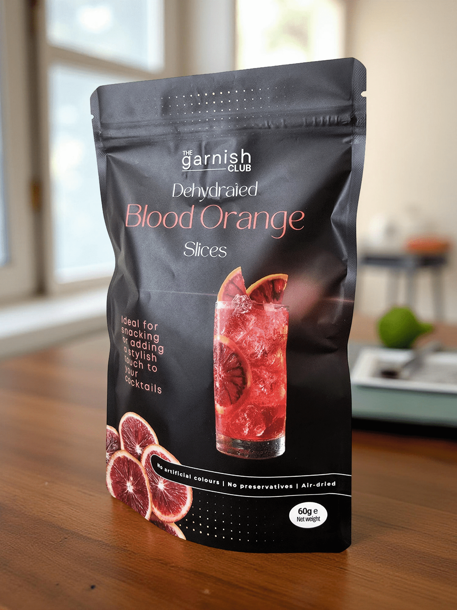 The Garnish Club Premium Dehydrated Blood Orange Cocktail Garnish Slices