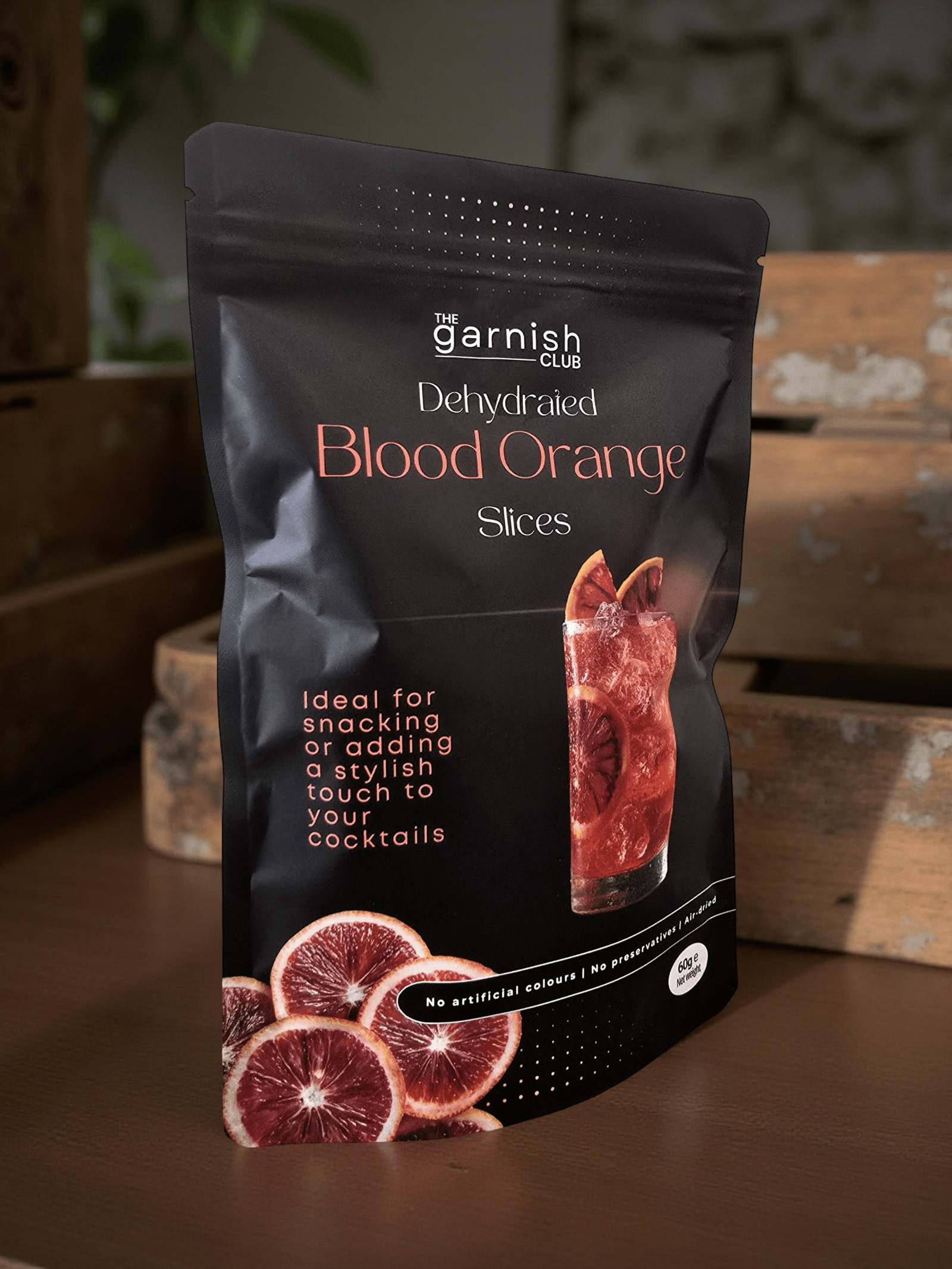 The Garnish Club Premium Dehydrated Blood Orange Cocktail Garnish Slices