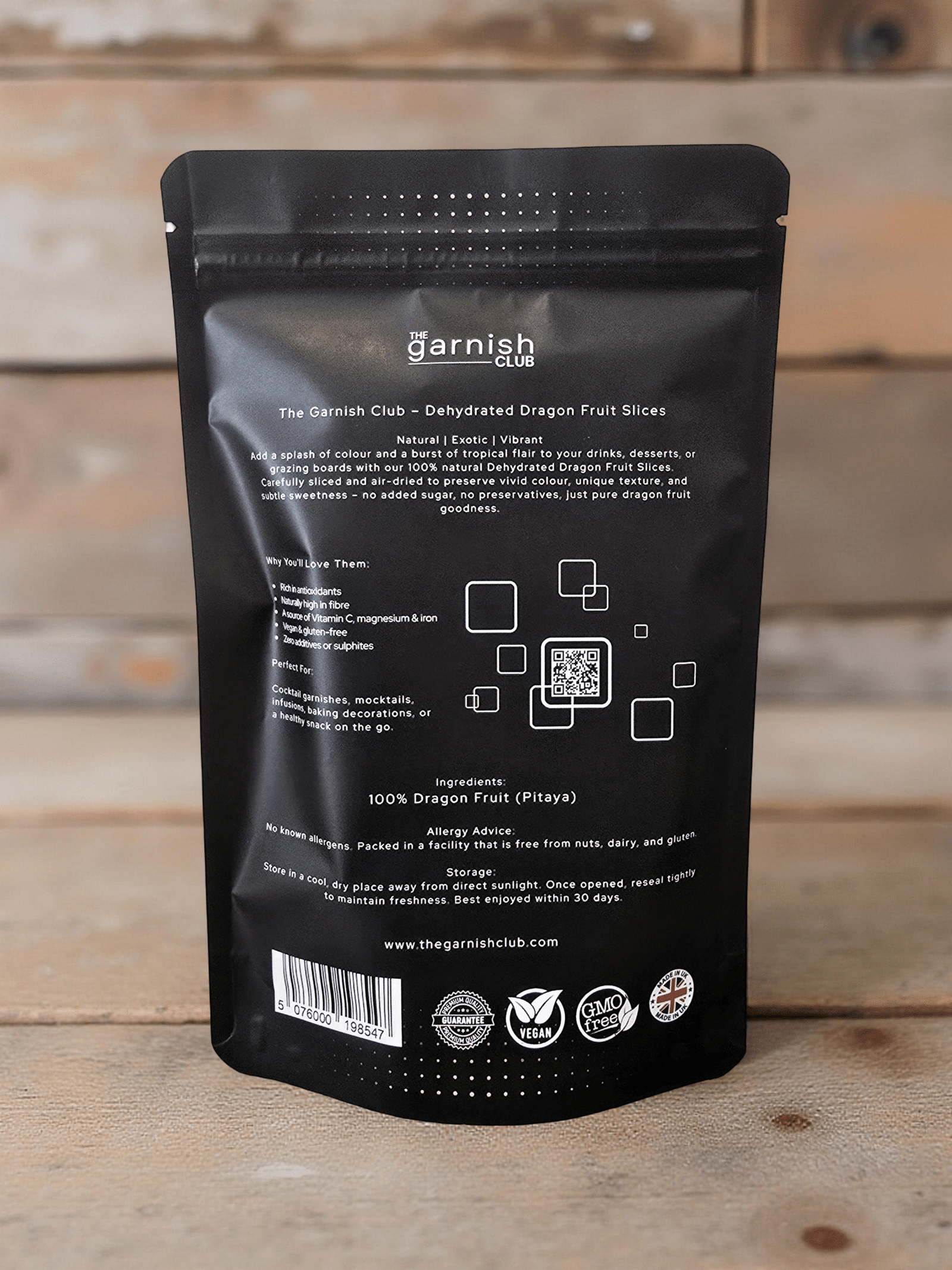 The Garnish Club Premium Dehydrated White Dragon Fruit Cocktail Garnish Slices