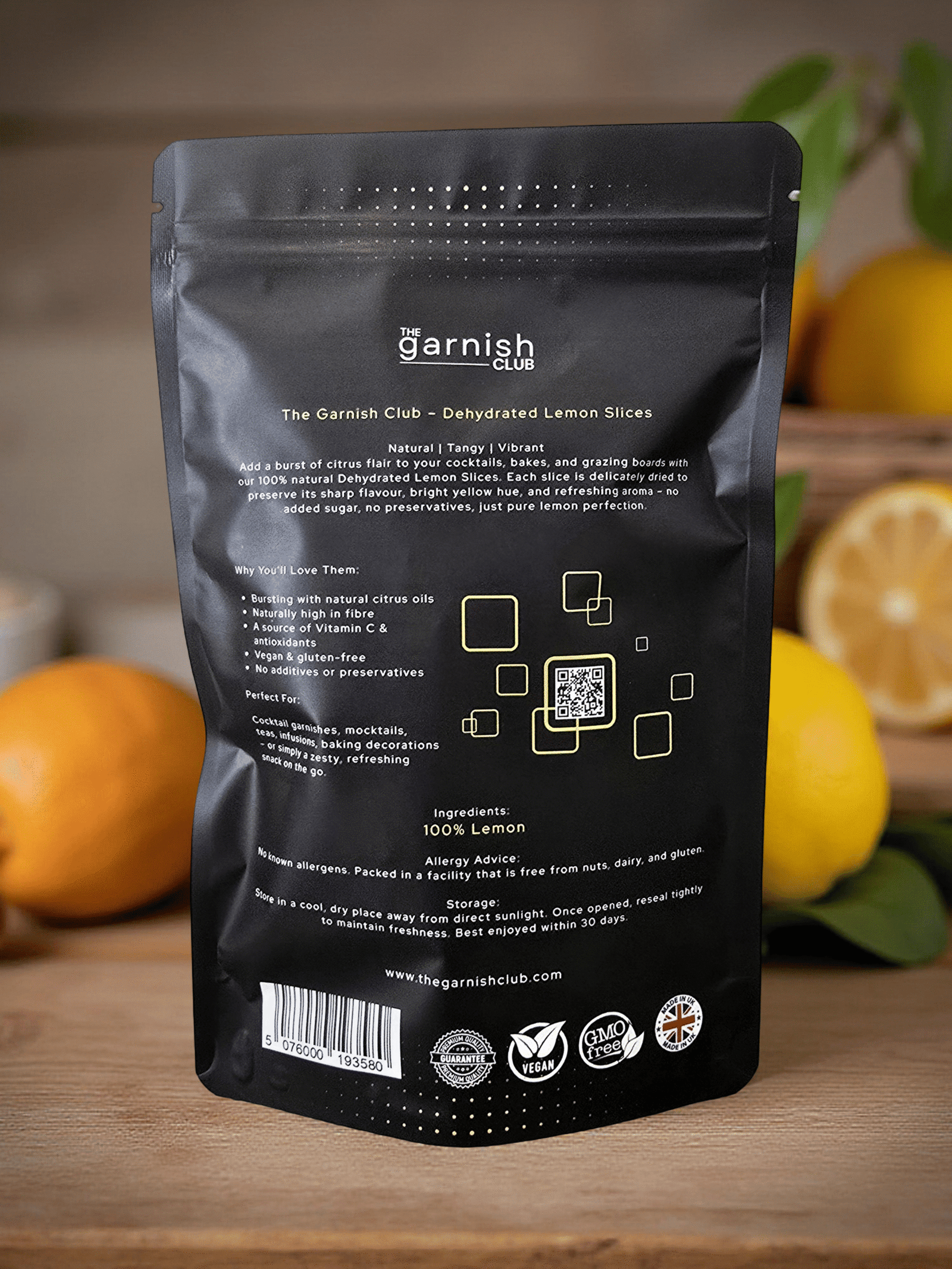 The Garnish Club Premium Dehydrated Lemon Cocktail Garnish Slices