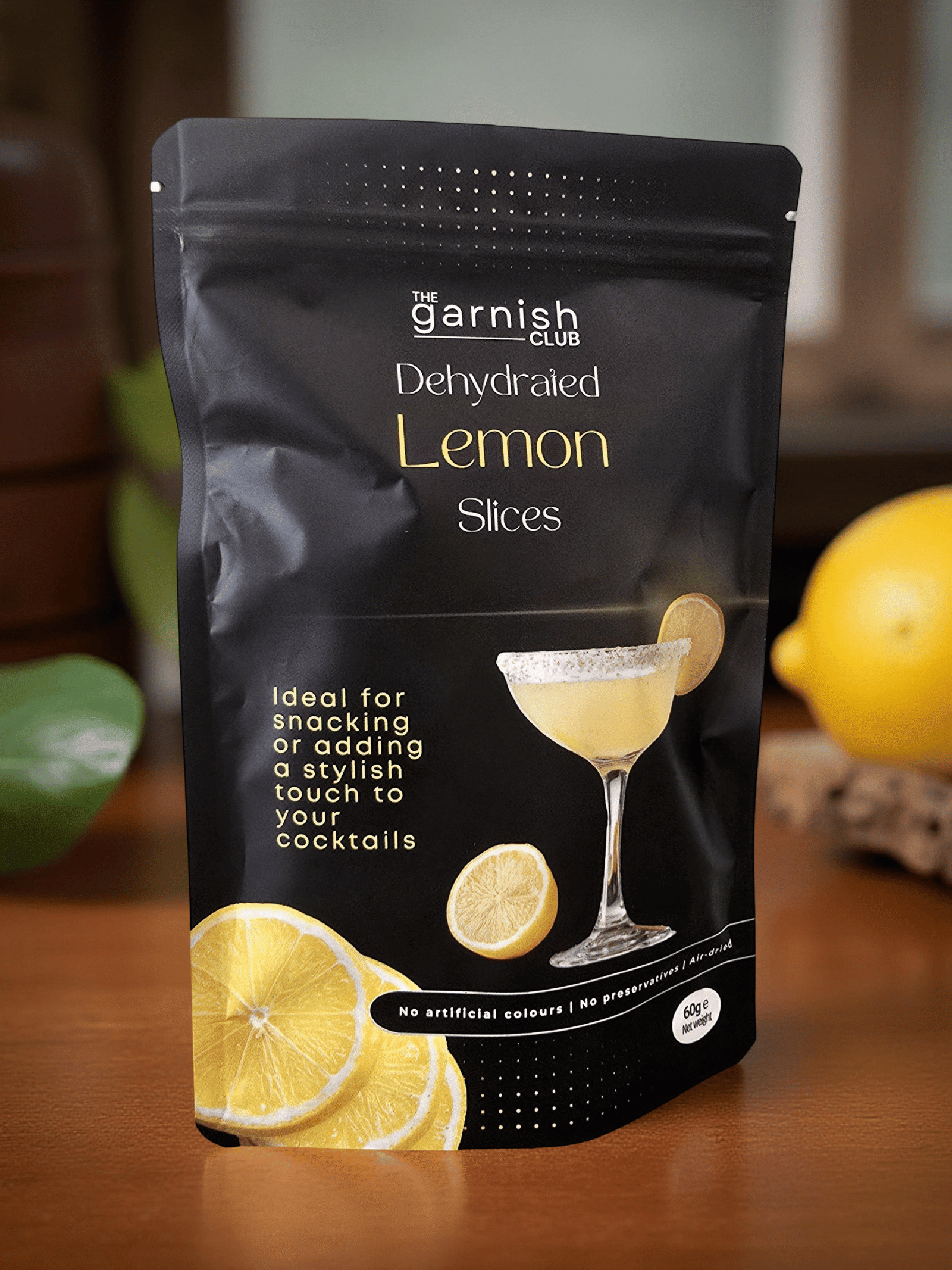The Garnish Club Premium Dehydrated Lemon Cocktail Garnish Slices