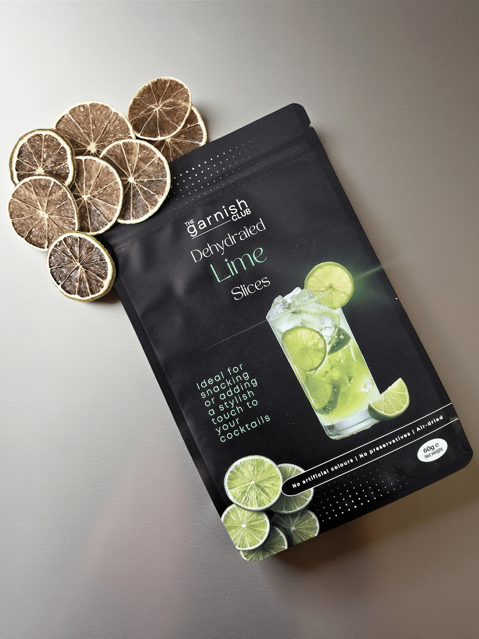 The Garnish Club Premium Dehydrated Lime Cocktail Garnish Slices