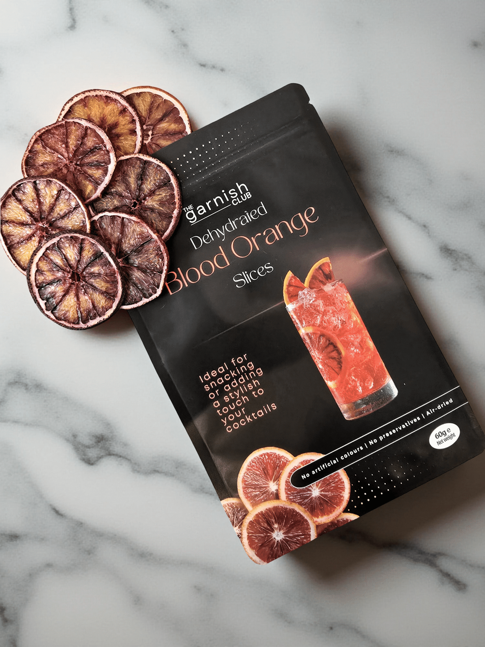 The Garnish Club Premium Dehydrated Blood Orange Cocktail Garnish Slices