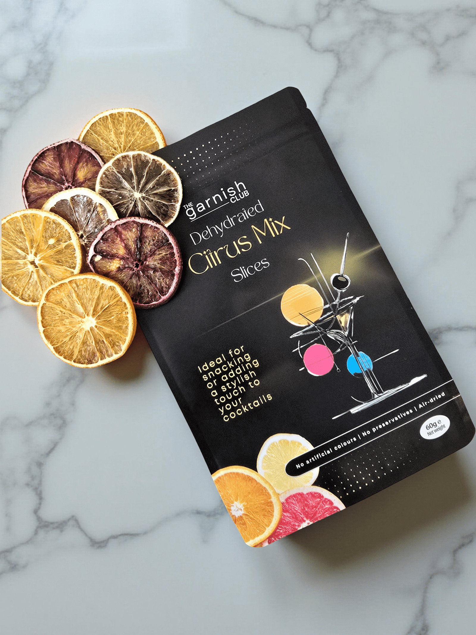The Garnish Club Premium Dehydrated Citrus Mix Cocktail Garnish Slices
