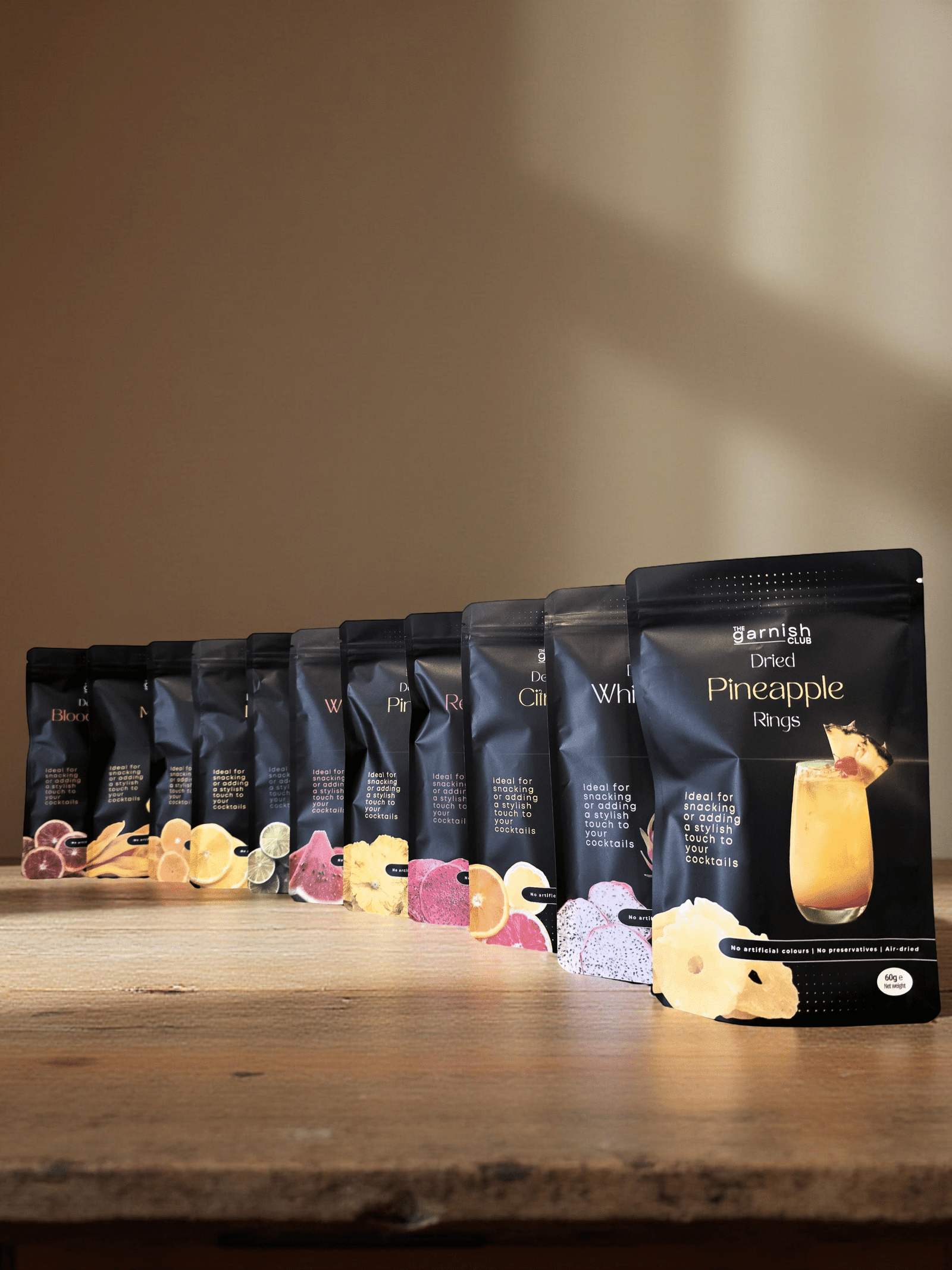 The Garnish Club Premium Dehydrated White Dragon Fruit Cocktail Garnish Slices