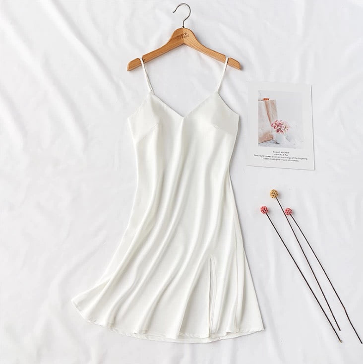 SelenaHuanStudio Short Silky Lace Nightdress & Robe Set, product view 9.