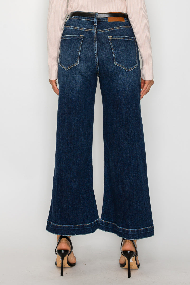 Camille High Rise Cropped Palazzo Jeans by Artemis Vintage – product view 7