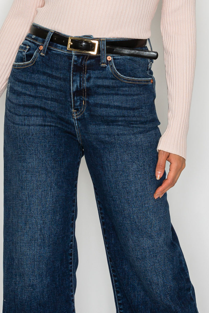Camille High Rise Cropped Palazzo Jeans by Artemis Vintage – product view 2