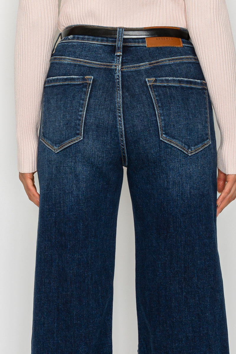 Camille High Rise Cropped Palazzo Jeans by Artemis Vintage – product view 4