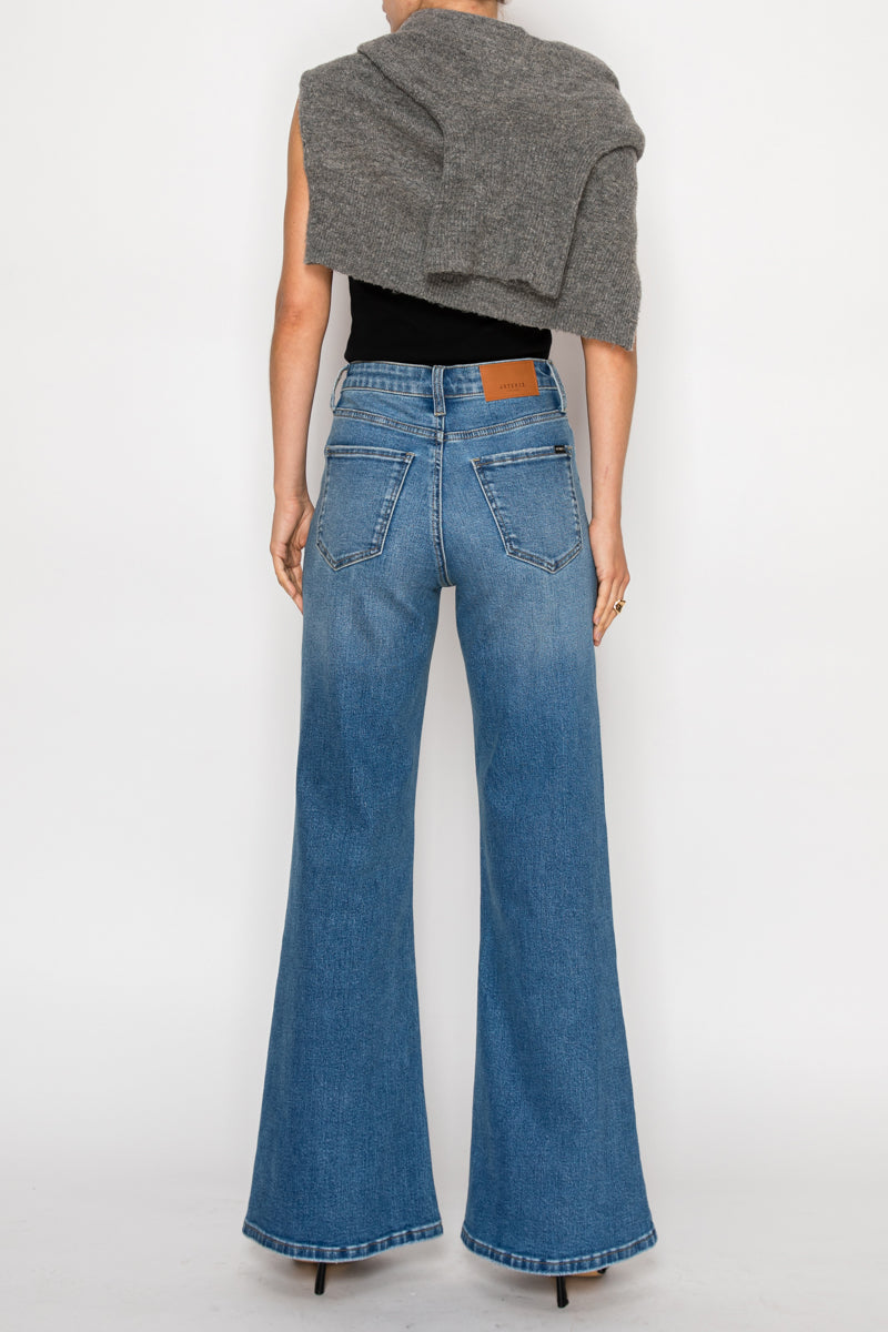 Reese Tummy Control Relaxed High Rise Palazzo Jeans by Artemis Vintage – product view 4