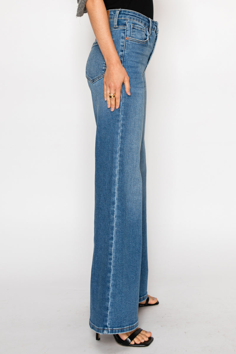 Reese Tummy Control Relaxed High Rise Palazzo Jeans by Artemis Vintage – product view 6