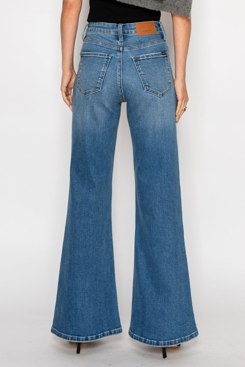 Reese Tummy Control Relaxed High Rise Palazzo Jeans by Artemis Vintage – product view 7