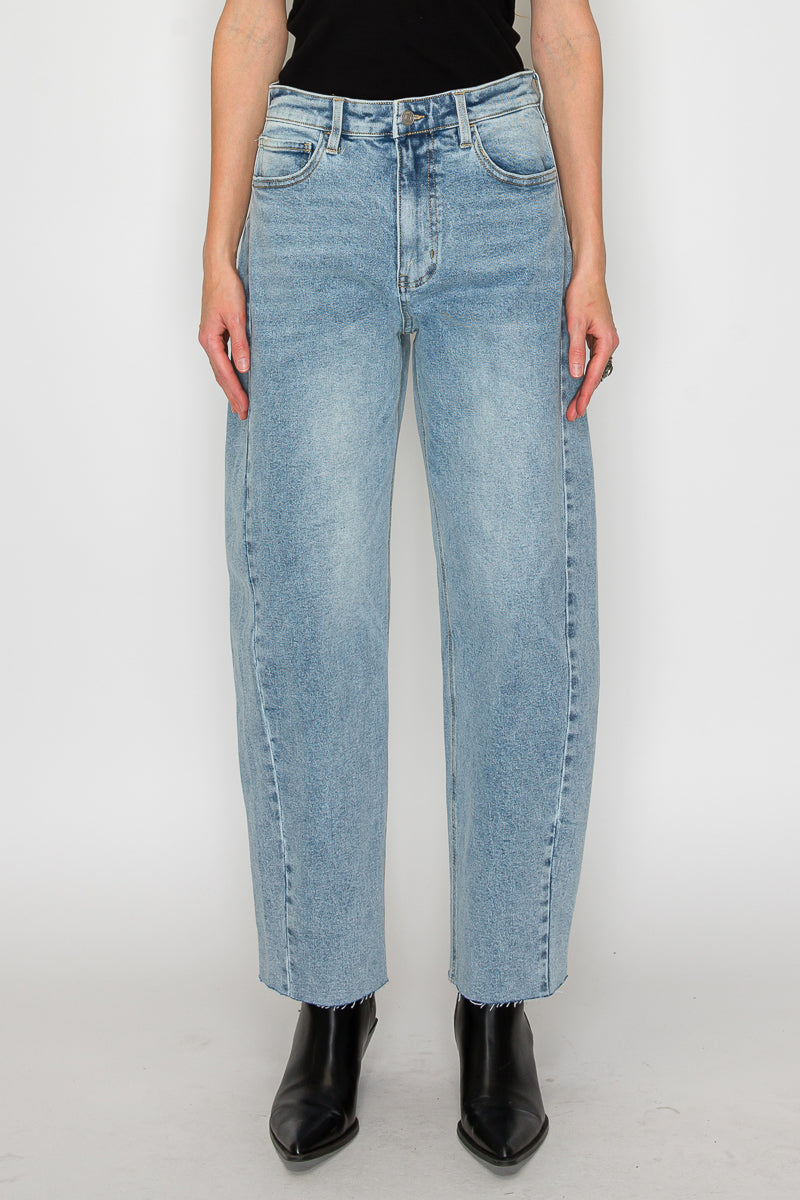 Harlow High Waisted Barrel Jeans Blue by Artemis by Artemis Vintage – product view 2