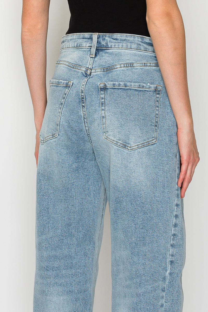 Harlow High Waisted Barrel Jeans Blue by Artemis by Artemis Vintage – product view 10