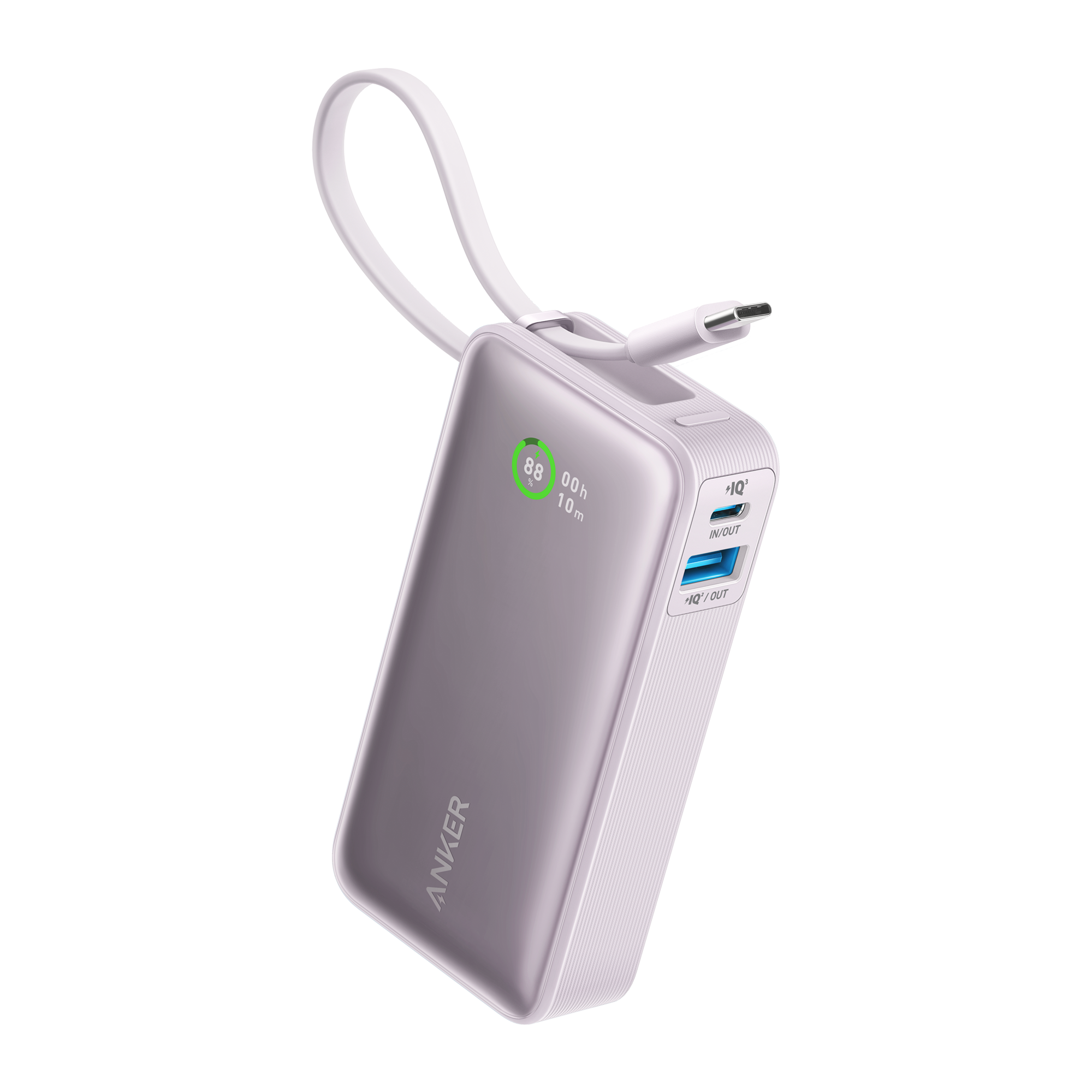 Batterie externe Anker Nano (30W, câble USB-C intégré)