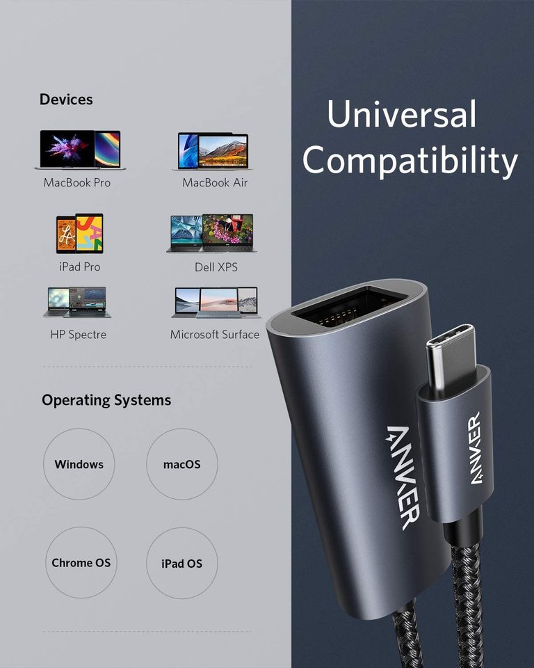 Anker PowerExpand adaptateur USB-C vers Ethernet Gigabit