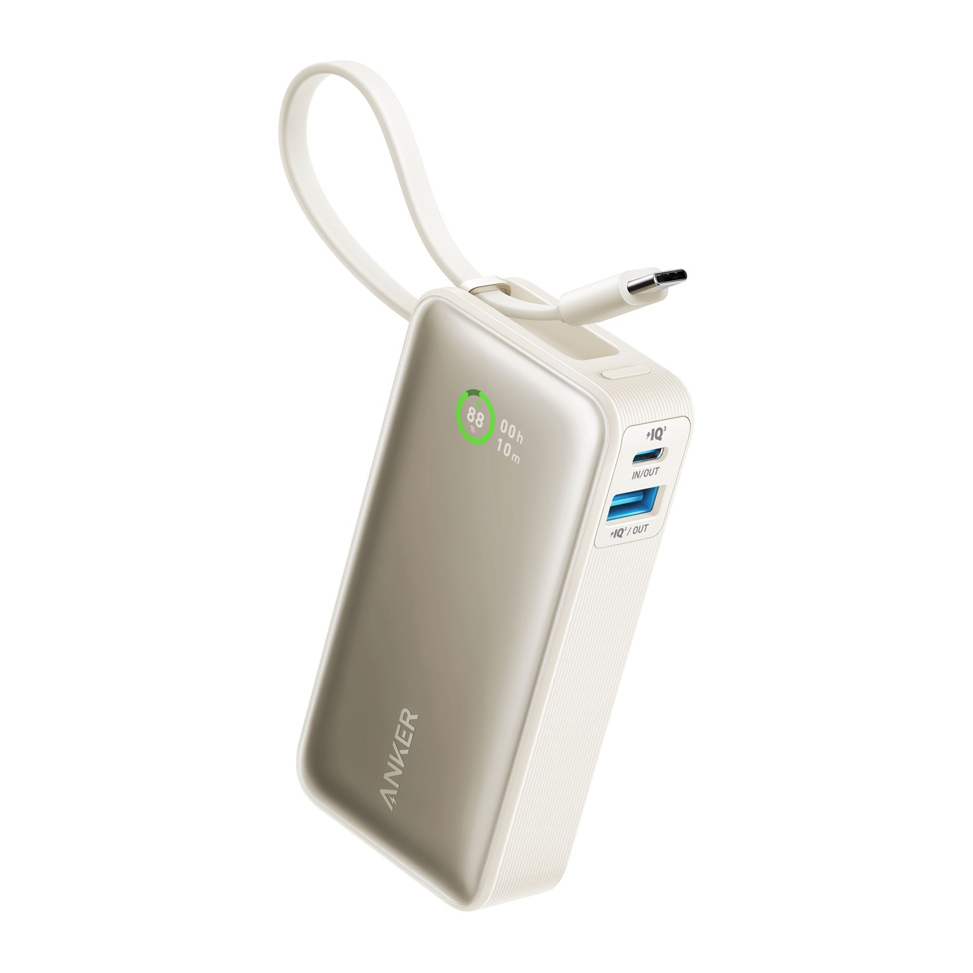 Batterie externe Anker Nano (30W, câble USB-C intégré)