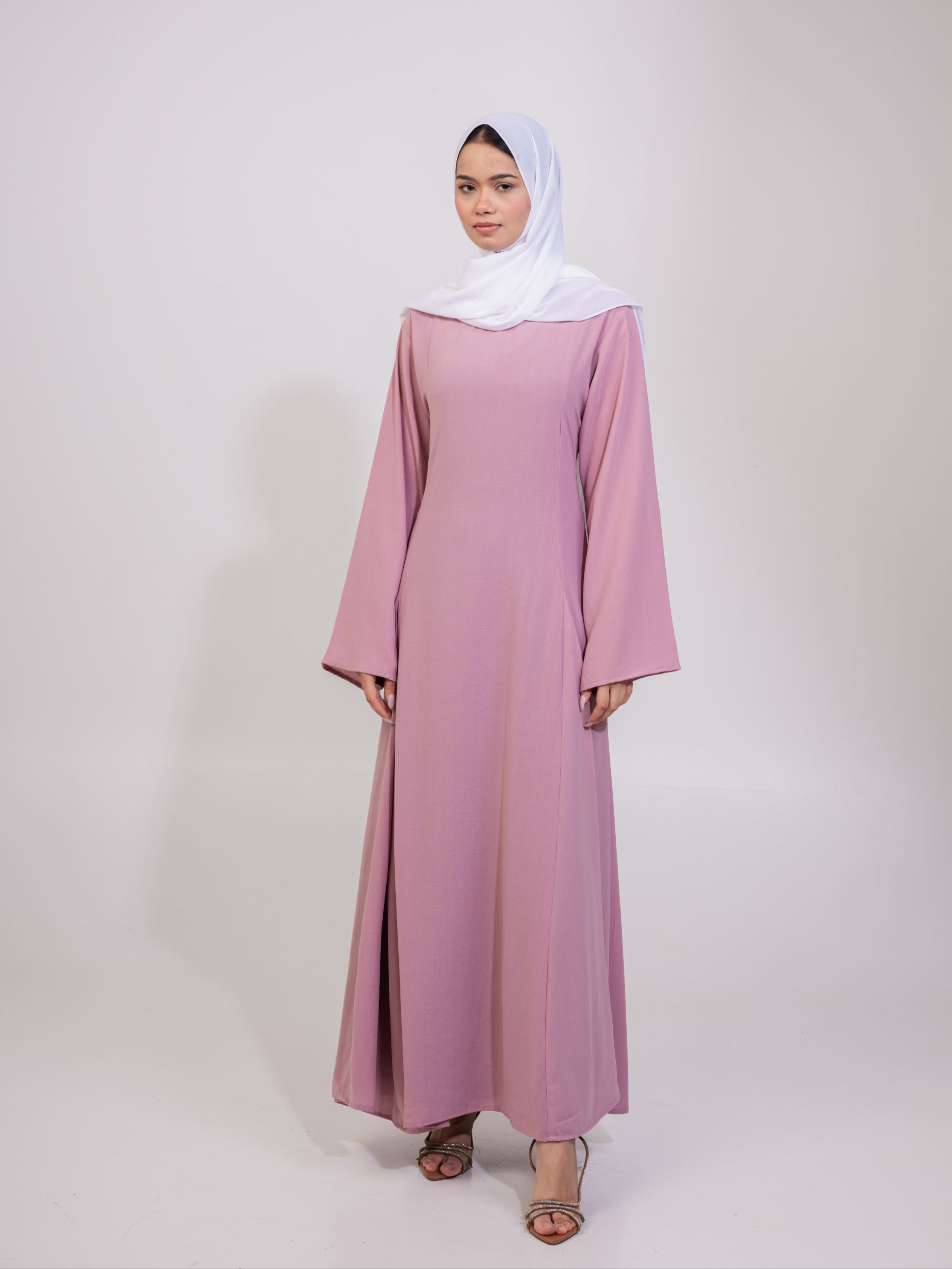 Robe Aidah nouée au dos - Mauve