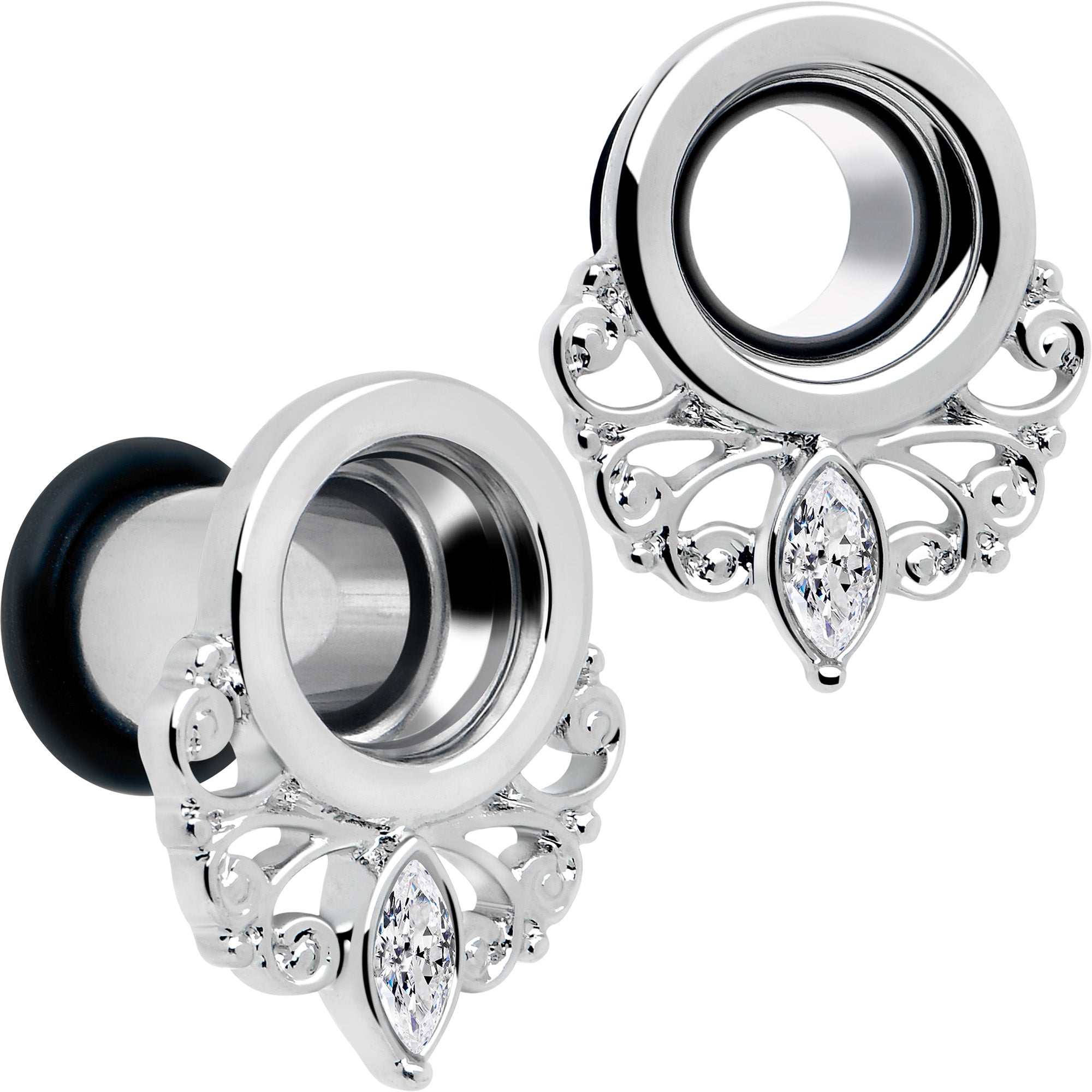 Filigree Gem Drop Tunnel Plug Set
