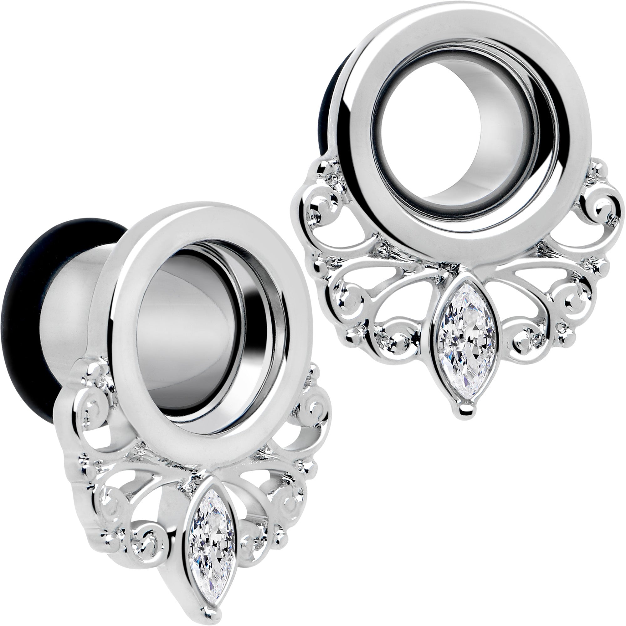 Filigree Gem Drop Tunnel Plug Set