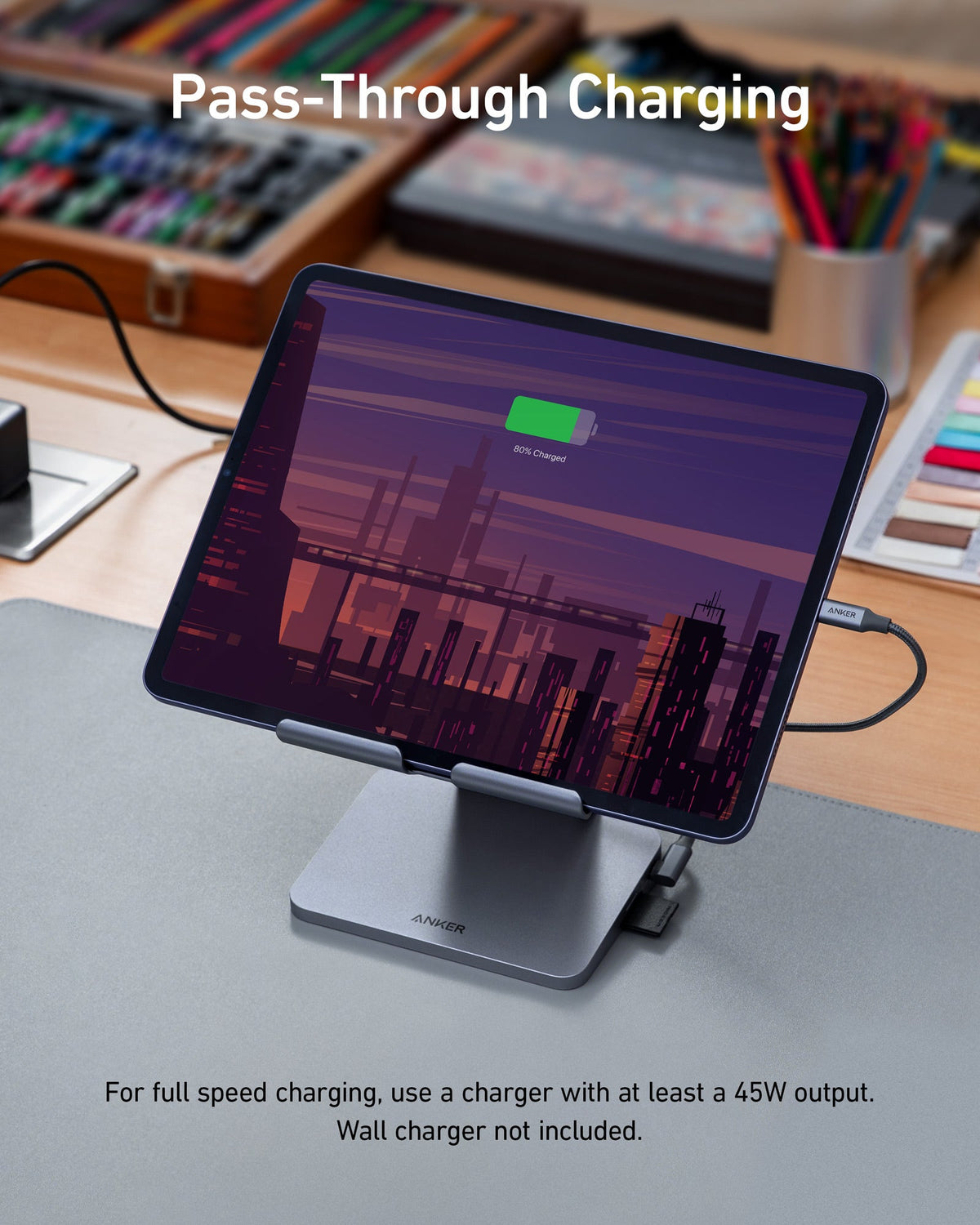 Concentrateur USB-C Anker 551 (8-en-1, support de tablette)