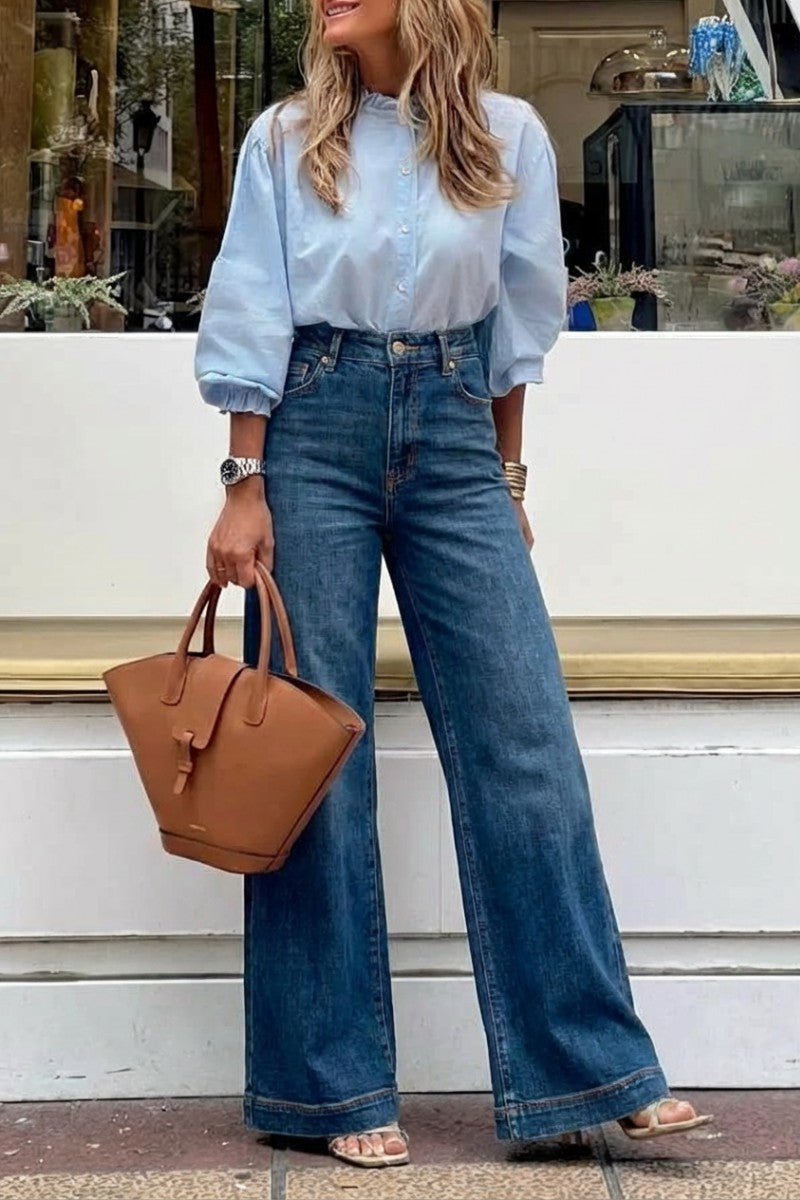 Relaxed High Rise Palazzo Jeans by Artemis Vintage – product view 7