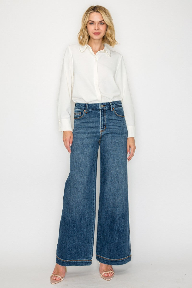 Relaxed High Rise Palazzo Jeans by Artemis Vintage – primary product view