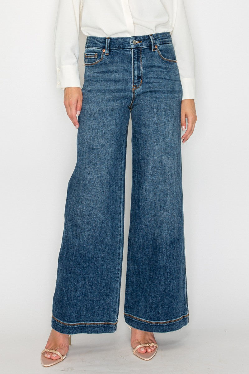 Relaxed High Rise Palazzo Jeans by Artemis Vintage – product view 2