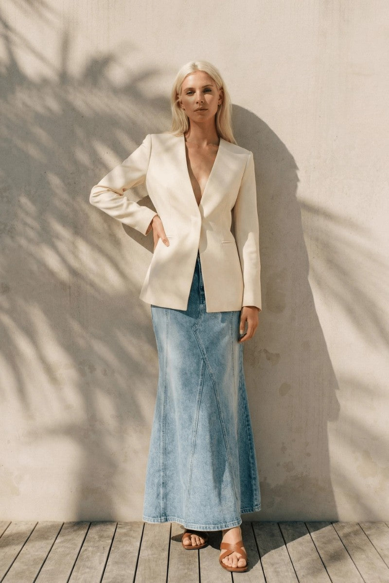 Kayla Denim Maxi Skirt by Artemis Vintage – primary product view