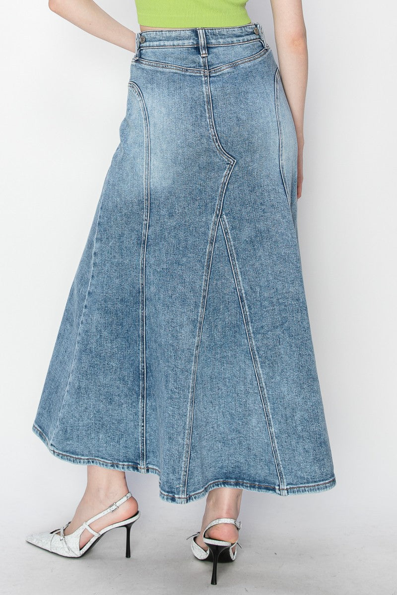 Kayla Denim Maxi Skirt by Artemis Vintage – product view 4