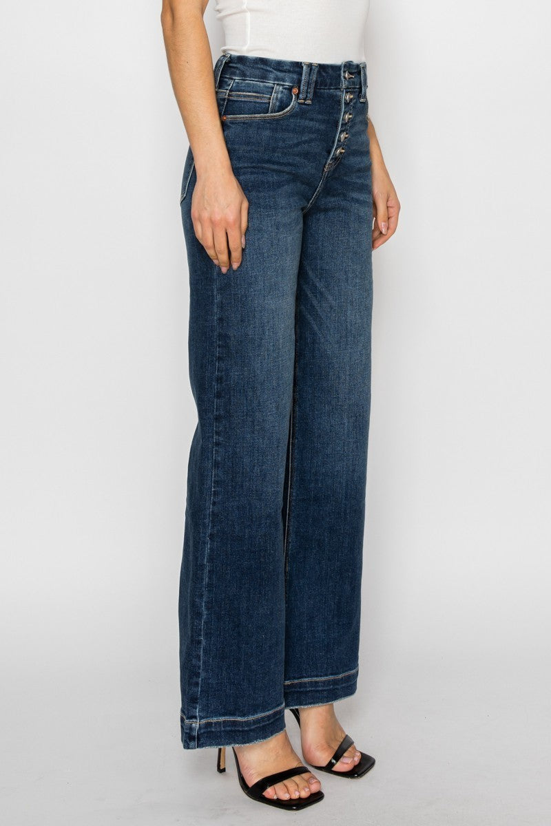 Cindy Tummy Control 90's Vintage Stretch Wide Jeans by Artemis Vintage – product view 3