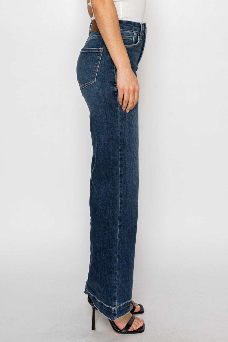 Cindy Tummy Control 90's Vintage Stretch Wide Jeans by Artemis Vintage – product view 4