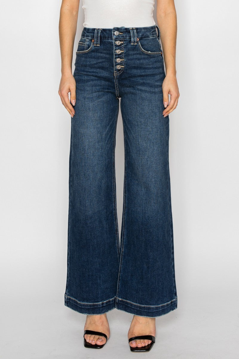 Cindy Tummy Control 90's Vintage Stretch Wide Jeans by Artemis Vintage – product view 2