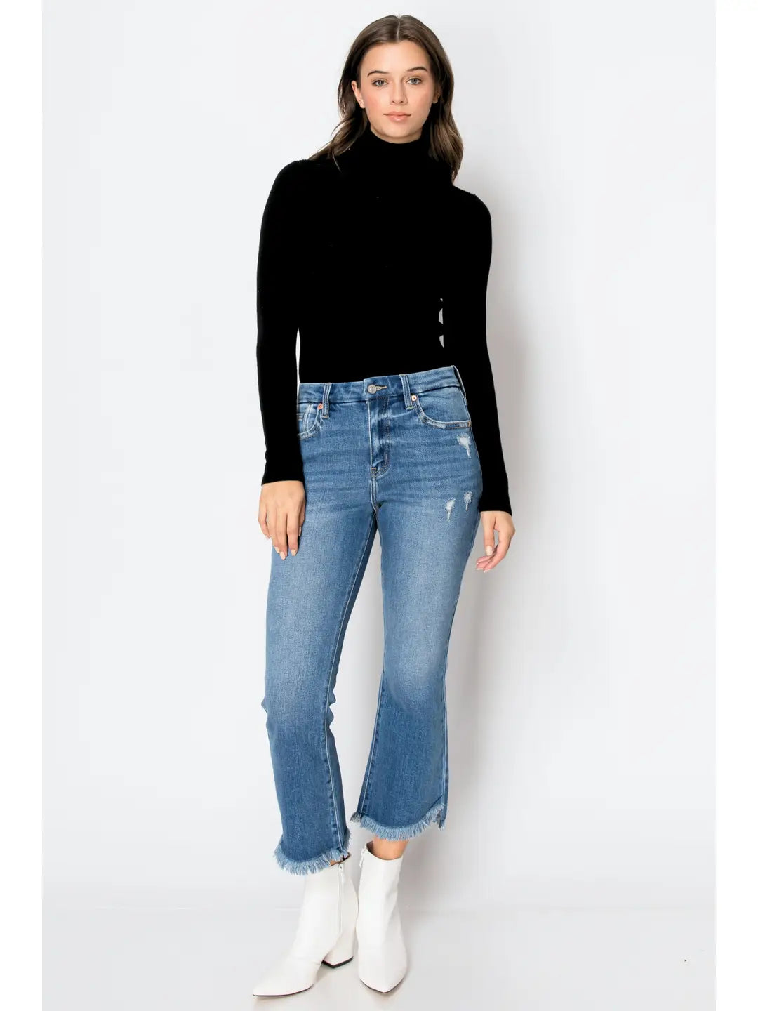 Eco Friendly Crop Flare Jeans by Artemis Vintage – primary product view