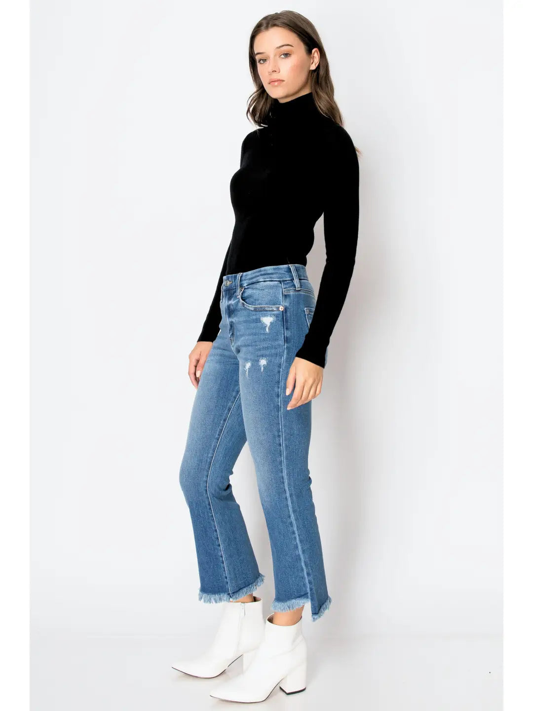 Eco Friendly Crop Flare Jeans by Artemis Vintage – product view 5