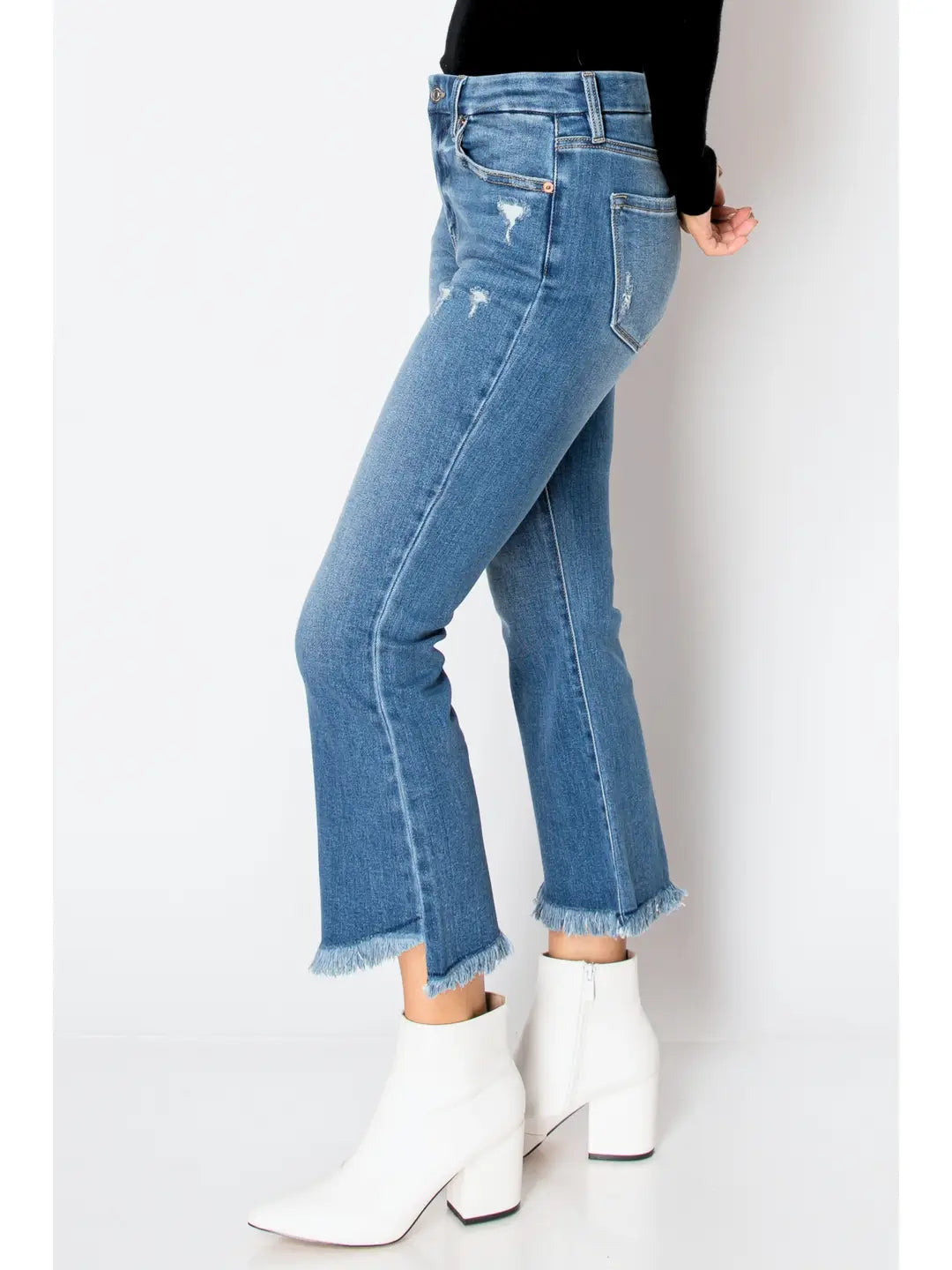 Eco Friendly Crop Flare Jeans by Artemis Vintage – product view 3