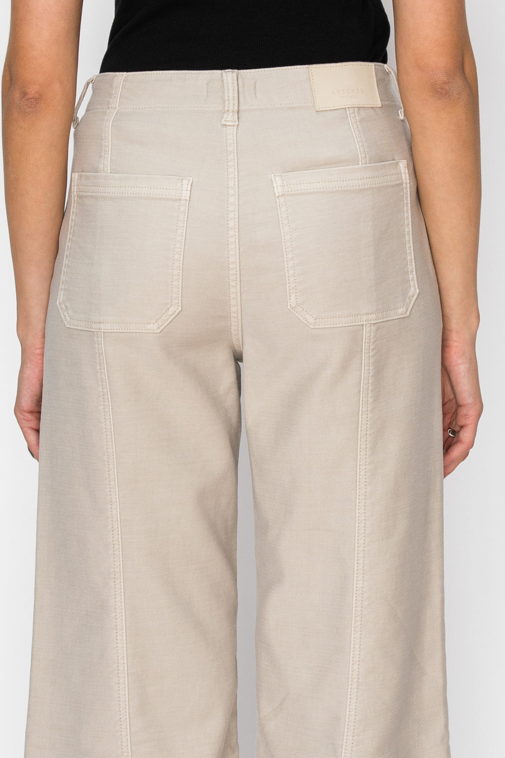 High Rise Slim Crop Palazzo Jeans