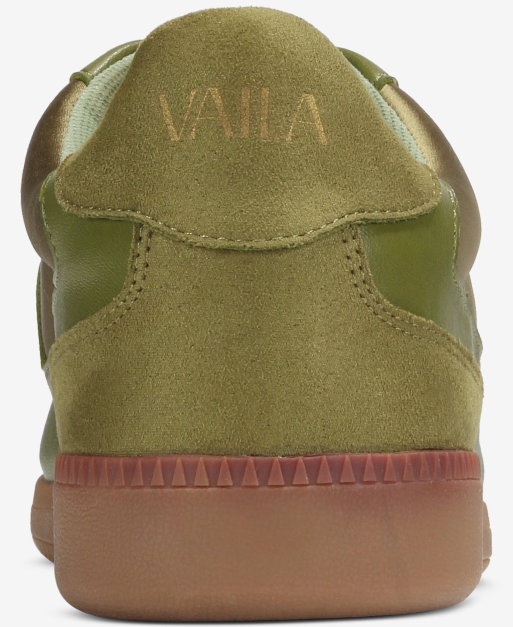 TAYLOR Green Mixed-Media Platform Sneakers