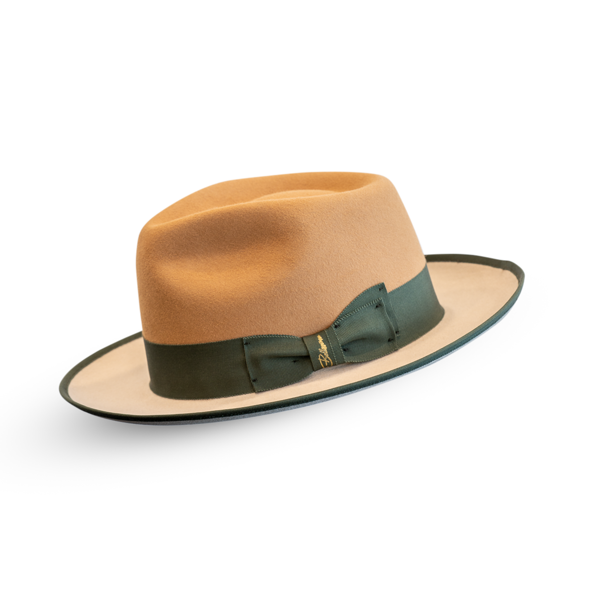 Bellissimo Fox Two-Tone Camel & Silverbelly Fedora; product view 3.