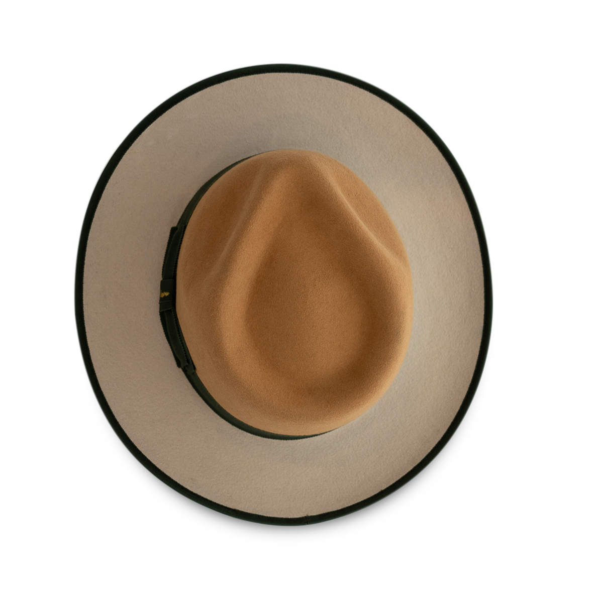 Bellissimo Fox Two-Tone Camel & Silverbelly Fedora; product view 4.