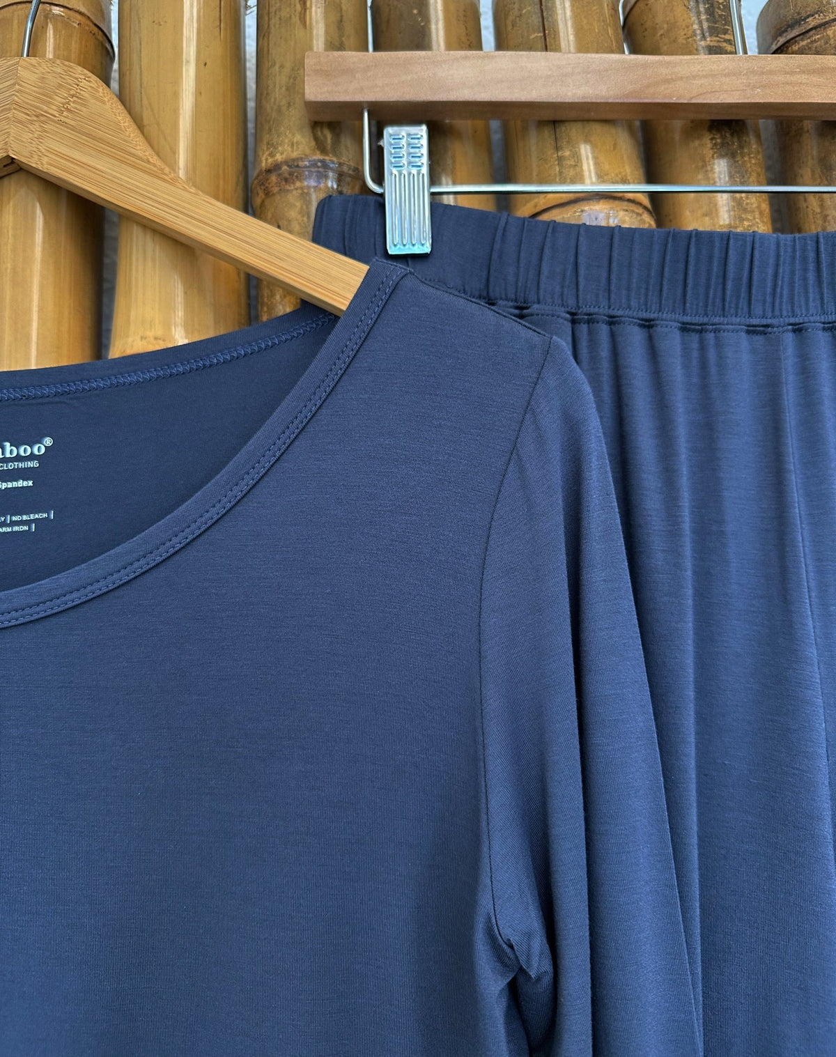 Women's Bamboo Lounge Set - Long Sleeve T-Shirt and Jogger Pants by Spun Bamboo – product view 12
