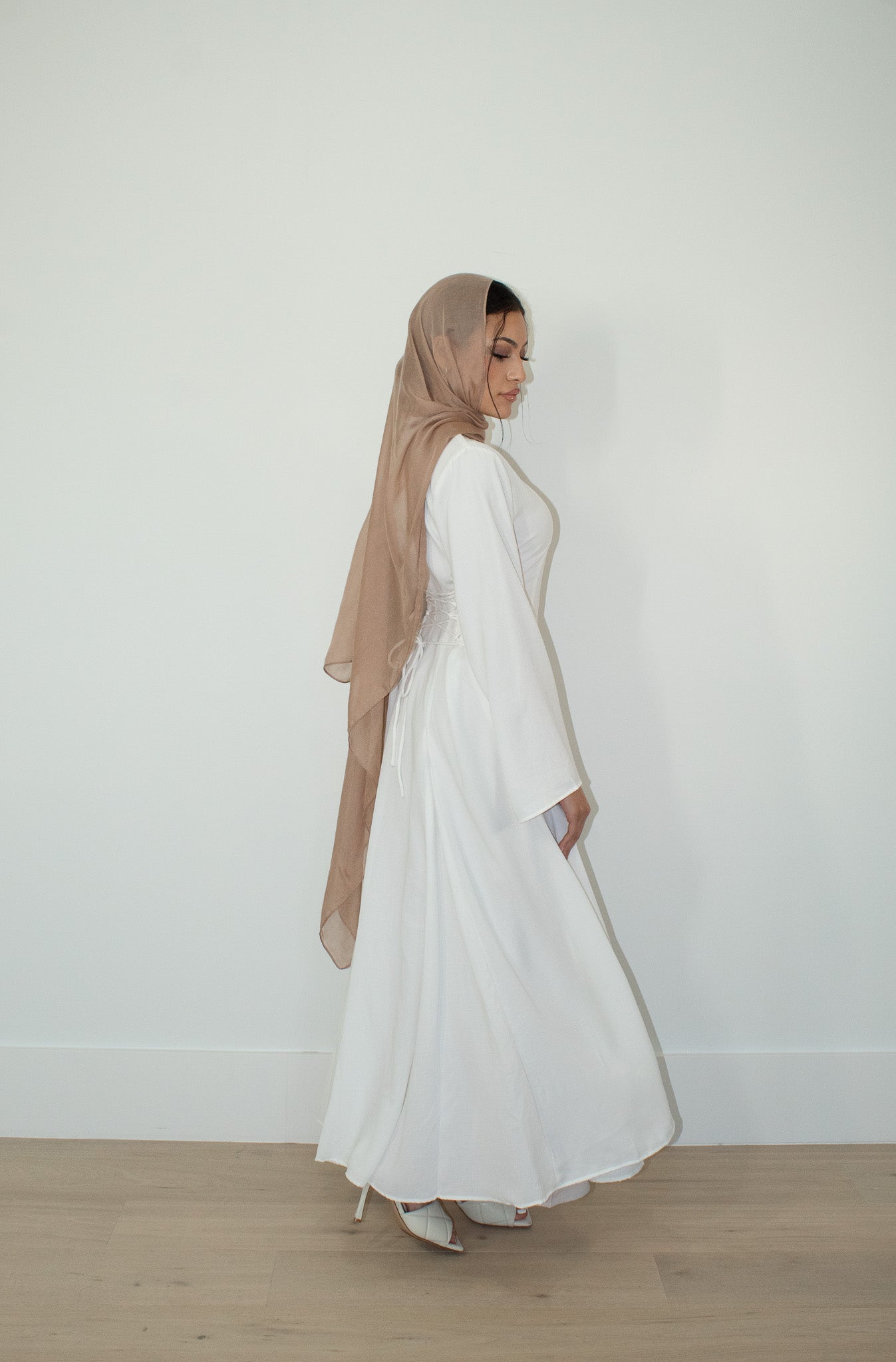 Aidah Tie Back Dress - White