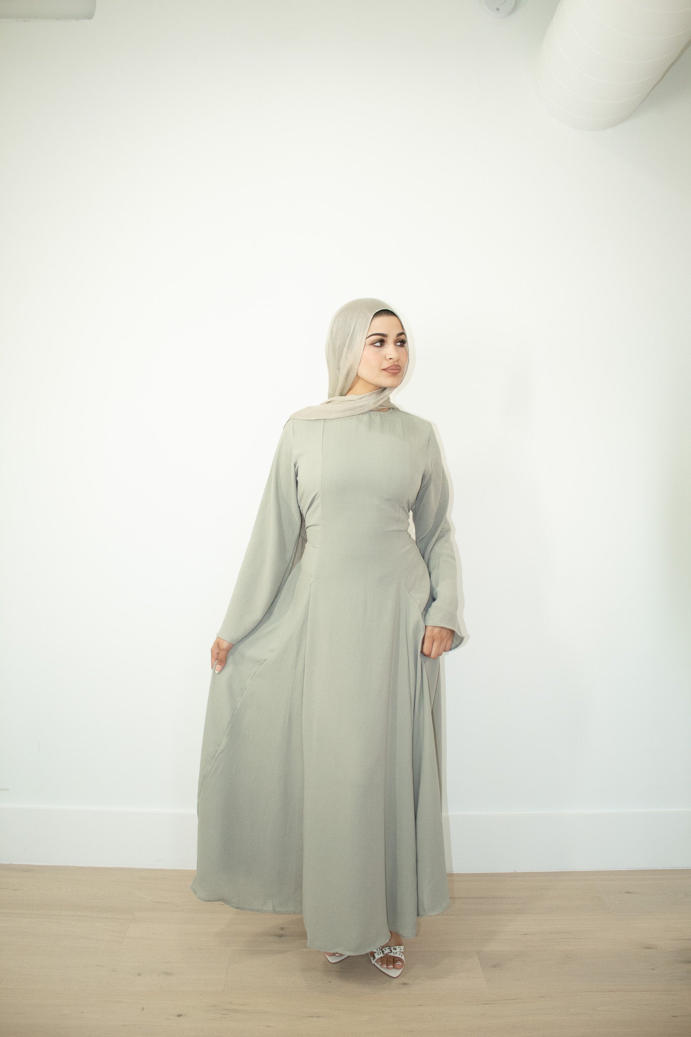 Aidah Tie Back Dress - Sage