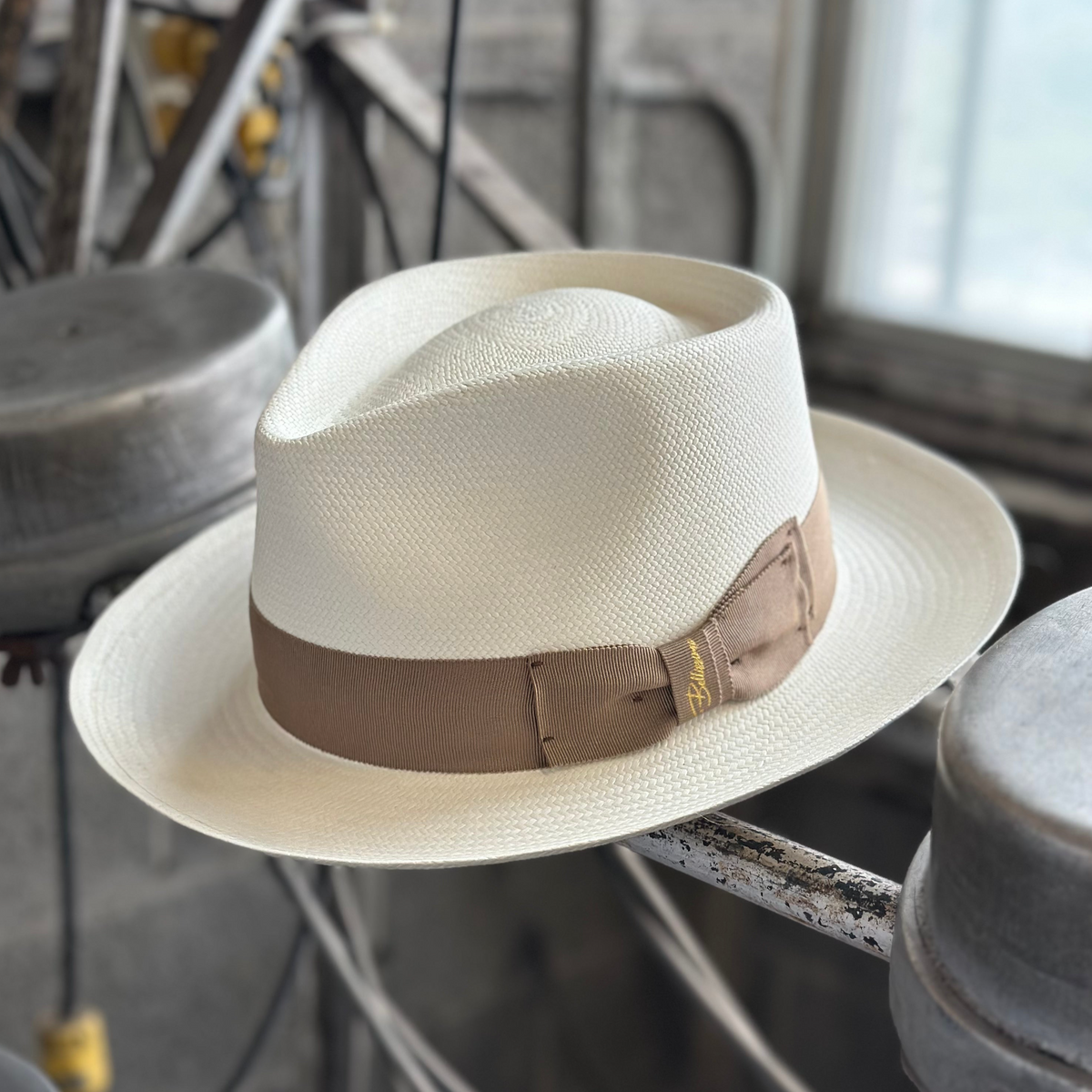 Bellissimo Panama Fox Elite Champagne Hat; product view 1.