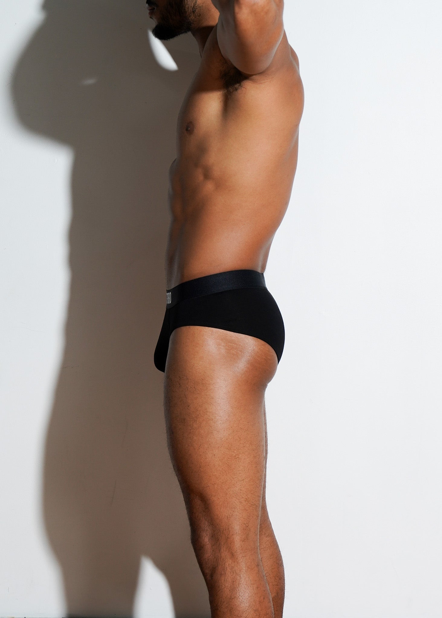 Men’s Black Four-Way Stretch Brief