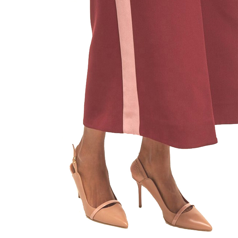 KENNEDY Coral Patent-Strap Slingback Pumps